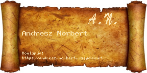Andresz Norbert névjegykártya