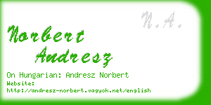 norbert andresz business card